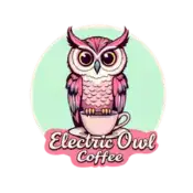 Electric owl coffee logo
