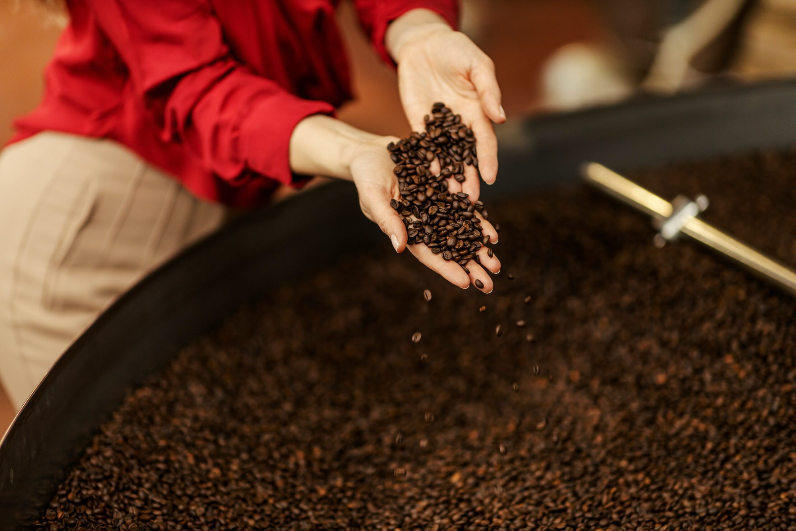 Coffee being roasted